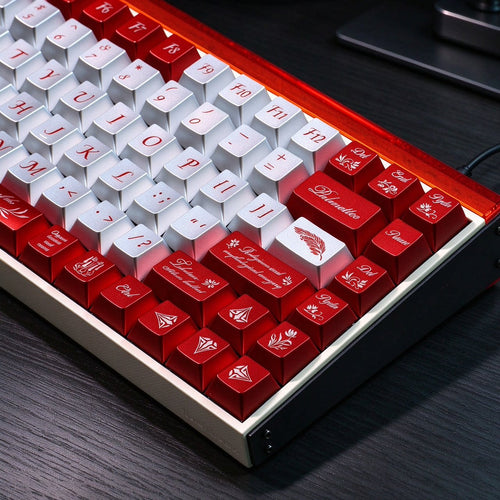 NORIIY 《Scarlet Silver Epic Original》| Metal-Finish  Mechanical Keycaps