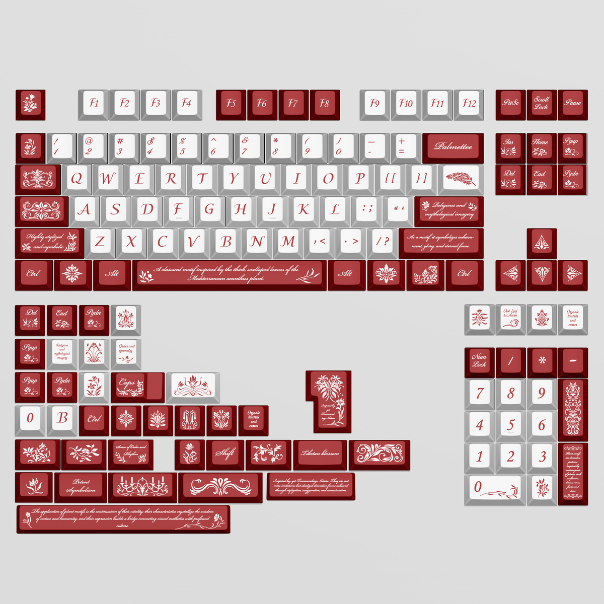 NORIIY 《Scarlet Silver Epic Original》| Metal-Finish  Mechanical Keycaps