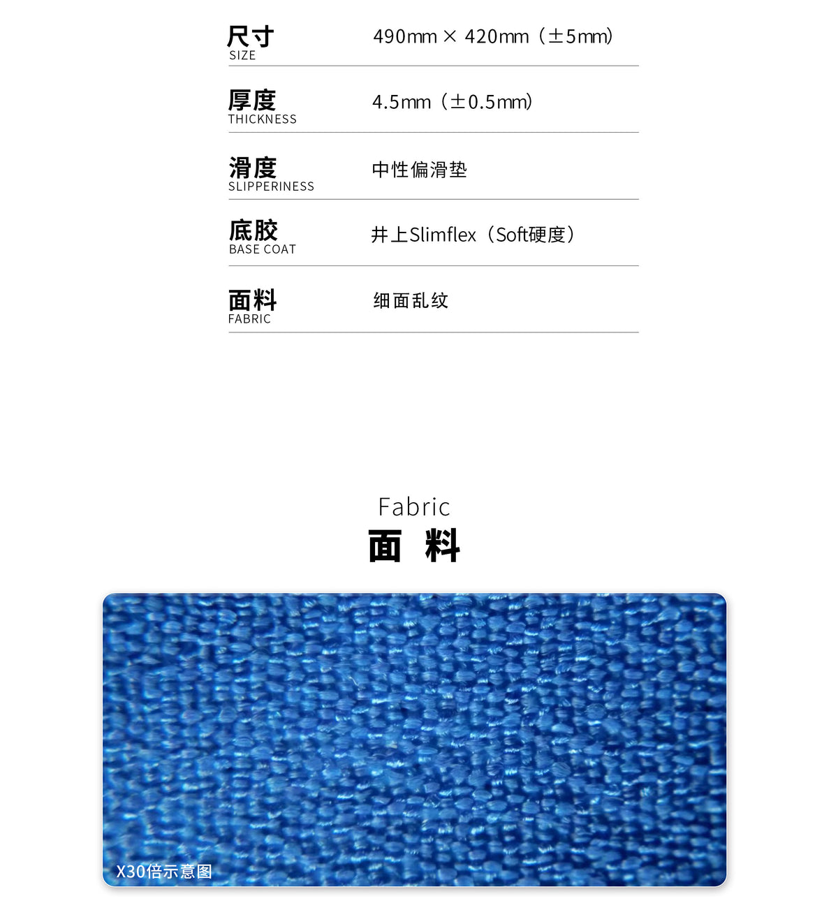 榫幻【AXIS·F31】 Medium-to-High Speed  井上Poron Base Mouse Pad